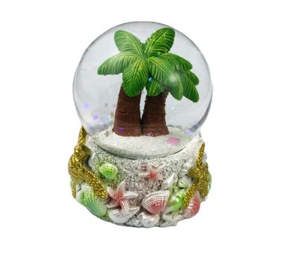 China Europe Snow globe Souvenir gift Personal water ball palm tree and turtle design for sale