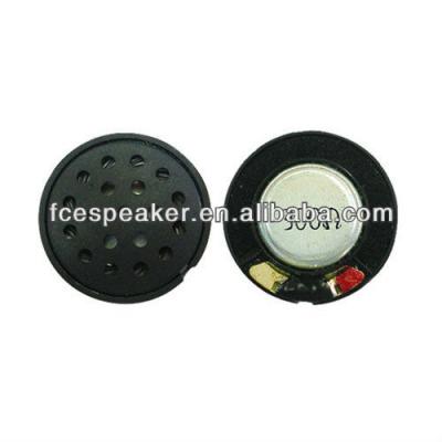 China Mylar and Plastic 27mm 300ohm 0.02W Miniature Micro Speaker with Plastic Grill for sale