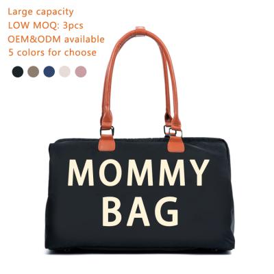 China Night Light Wholesale Multifunctional Fashion Baby Diaper Bags Tote Mummy Bag Large With Portable Change Pad for sale