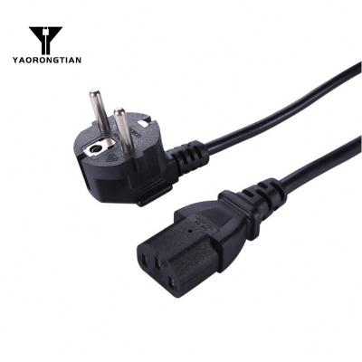 China Home Appliance European Standard AC Power Plug Male To Female Cord VDE Eu 3 Pin Electric For Laptop Europe Computer Cable for sale