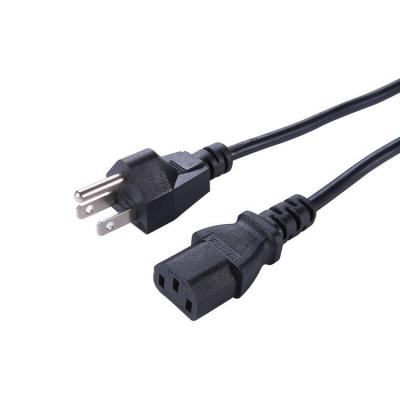 China Home Appliance For Computers With Two Cables Factory Wholesale Price 3 Core Cable 0.5 1 1.2 1.5M Computer Power Cord for sale