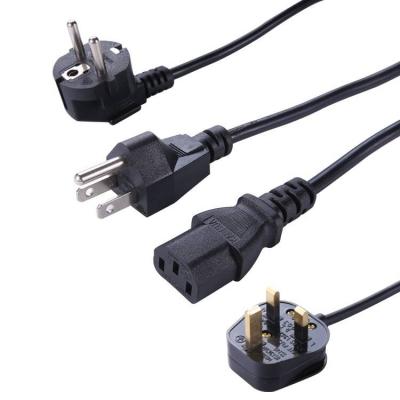 China Home Appliance Us Plug Cable 0.5 To 5Ft 2M 3M AC C13 Iec 320 1 1.2 1.5M Computer Power Cord for sale