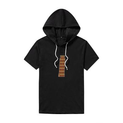 China Anti-wrinkle 2022 Summer Men's Casual T-shirt Custom Print T-Shirt With Hood for sale