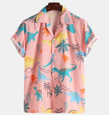 China High Quality Men's Anti-pilling Hawaii Leisure Shirt Squishy Custom All Over Print Summer Hawaiian Beach Rayon Polyester Shirts For Men for sale