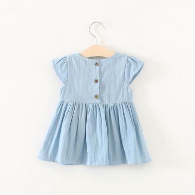 China Skyblue Washable Hot Sale Girl's Top Quality Cotton Dress Kids Skirt for sale