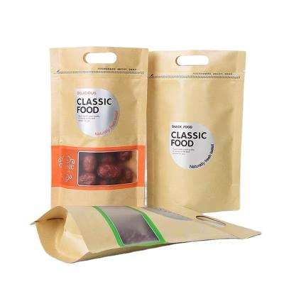 China Small Recyclable Wholesale Kraft Paper Bag With Window For Food for sale