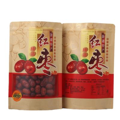 China Recyclable Customized Paper Karft Bag With Logo Print And Clear Window for sale