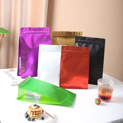 China Custom Printed Moisture Proof Aluminum Foil Zipper Bag White Foil Food Bag for sale