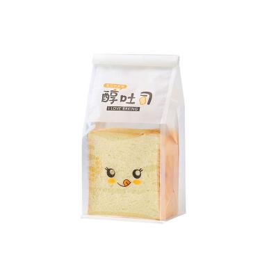 China Moisture Proof Eco Friendly Toast Packaging Bread Paper Bag With Clear Window For Bakery for sale