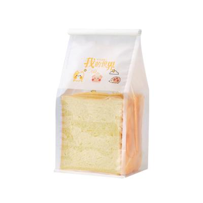 China Moisture Proof Custom Printed Paper Bakery Bread Bag With Clear Window for sale