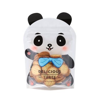 China Lovely Design Food Grade Moisture Proof Panda Shape Plastic Packaging Bag With Clear Window for sale