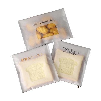 China Single Moisture Proof Disposable Cotton Slice Toast Bread Packaging Bag With Clear Window for sale