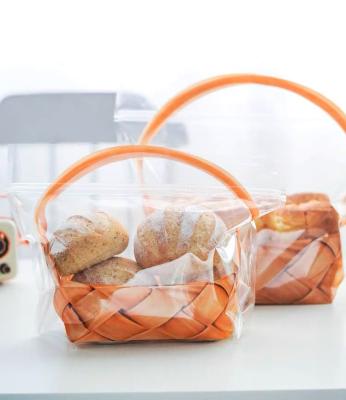 China Wholesale Disposable Basket Ziplock Sliced ​​Bread Bakery Food Packaging Bag For Toast for sale