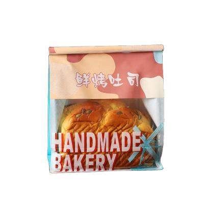 China Custom Security Bakery Food Packaging Paper Bag For Bread Toast for sale