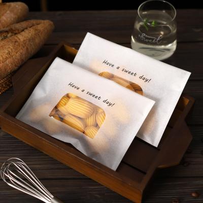 China Recyclable Sliced ​​Toast Paper Bread Packaging Bag With Window For Cookie for sale