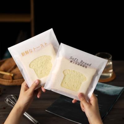 China Recyclable Single Bread Paper Self Adhesive Toast Bag With Window for sale