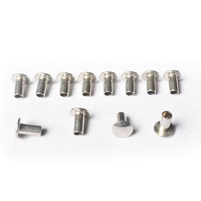 China Widely Applied Stainless Steel Rivet Semi Tubular Flat Head Tubular Rivets for sale