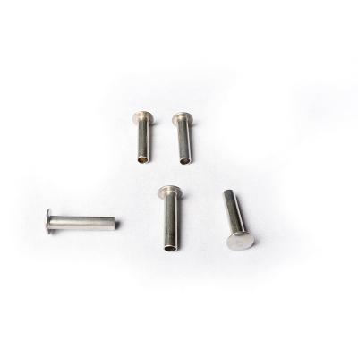 China Widely Applied Flat Head Tubular Rivets Semi Tubular Rivet For Snap Button for sale