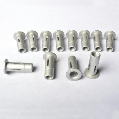 China Stainless Steel Stainless Steel Galvanized Zinc Steel Pre Bulbed Threaded Inserts Slotted Body Assemblies Hex Rivet Cross Nut for sale