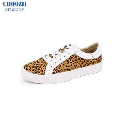 China Leopard Anti-slippery Anti-slippery Sneakers Choozii Women Kids Girls Casual Leather Sneakers Shoes for sale