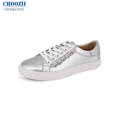 China Choozii Anti-slippery High Quality Kids Casual Leather Woman Shoes Female Sneakers for sale