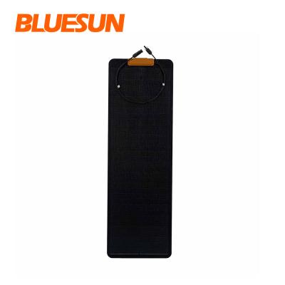 China 110w 120w 130w 140w 150w solar panel sunpower 12v 16v 100a overlap flexible PV module transparent cheap price BSM-SFLEX-60W for sale