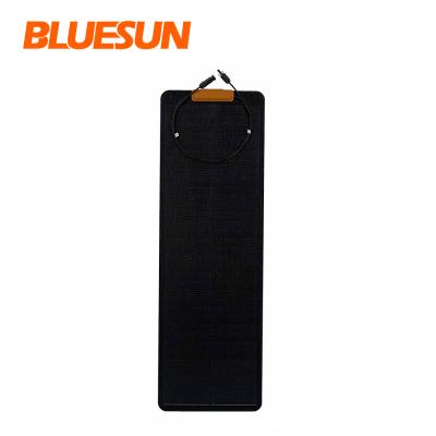 China Bluesun solar panel etfe 170w 200w 250w 300w full foldable foldable offset black panel 166mmx166mm for sale