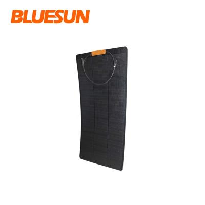 China 50w 100w 150w Semi Flexible Solar Panel RV Motorhome Cabin Solar Panels Aluminum 158.75mmx158.75mm for sale