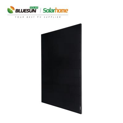 China Bluesun Commercial Solar Panel Overlap Felt Full Black Mono Half Cell Solar Panels Perc 60 Battery Cells Black Frame HJT for sale