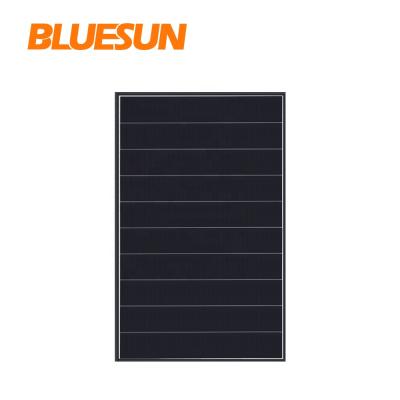 China 390w 395w 400w 405w 410w mono half cut off solar panel bluesun 166 perc solar panel 12 v 400w BSM385-410W 60SB black staggered for sale