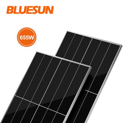 China Staggered Glass Monocrystalline Solar Panel 650w 630w 600w 550w Double Solar Panel Best Price 210mmx210mm for sale