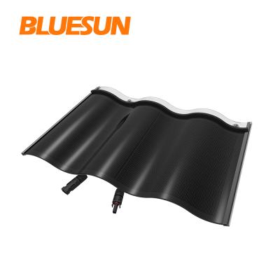 China Bluesun Roof Tiles Solar Panel 30w Solar Roof Tiles Hitch Dual Bifacial Glass Mounted Roof Hook BSM-30D for sale