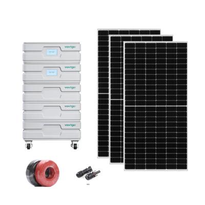 China Home Complete Set 10000W Off Grid System Hybrid Solar System 5KW 10KW 15KW Solar Power System For Home for sale