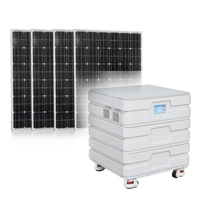 China Home Energy System 12KWh LiFePO4 Hybrid Battery Power Solar Panel 5KW Solar Generator Off Grid Solar Power System For Home for sale