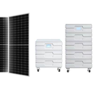 China 15KW MPPT Home Inverter Solar System 24KWh 36KWh Full Hybrid Battery Off Grid Engrey Solar System For Household Farm Factory for sale