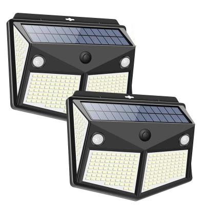 China Residential Solar Light Outdoor 260LED Radio Motion Sensor Lamp Solar Wall Light with 6 Led Sides for sale