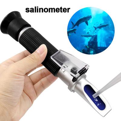 China 0-100% Salinity Saltwater Fish Aquarium Salinity Refractometer 0-100 PPT With Automatic Temperature Compensation for sale