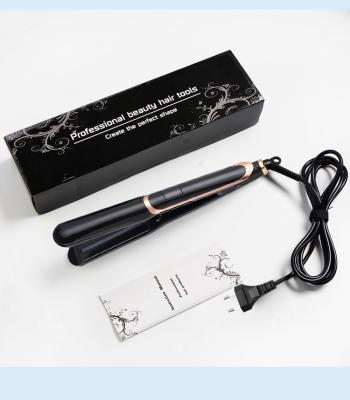 China Safety Heating LED Display Fast Steam Styling Titanium Flat Iron 2 in 1 Hair Straightener for sale