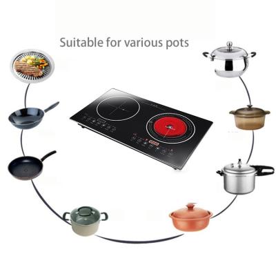 China 220V 7000W Outdoor 4 Zone Induction Cooker With Switch Auto Function 4 Solar Four Burner for sale