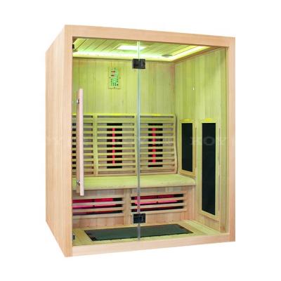 China Wooden Infrared Computer Control Panel 04-L4 Hemlock Sauna Room Home Sauna Room Dryer for sale