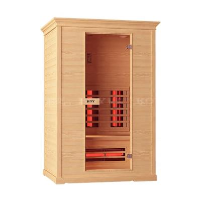 China Computer Control Panel 02-K6 KOY Hot Sale 2 Person Sauna Cabin Far Infrared Indoor Sauna Room for sale