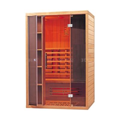 China European factory wholesale solar sauna computer control panel 05-K71 style dry far infrared sauna room for 2person for sale