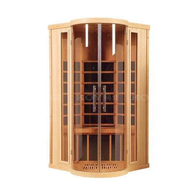 China Wholesale Far Infrared Hemlock Sauna Room 01-B8 Computer Control Panel Wooden Dry Sauna Spa For 2person for sale