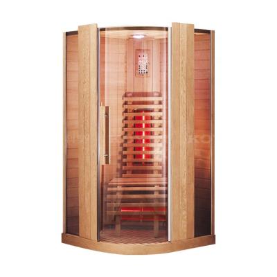 China Computer control panel one person 05-K9 wood mini sauna far infrared sauna room for sale for sale