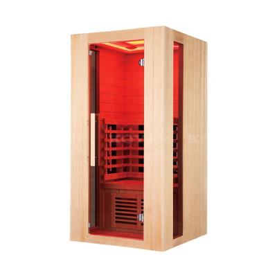 China Computer Control Panel H01-K10 Hemlock Wood Hot Style Sauna Room Far Infrared Sauna Spa For 1 Person for sale