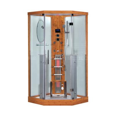 China Modern Computer Control Panel K012 Style Infrared Sauna Shower Combination Sauna Room Steam Shower For 1person for sale