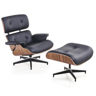 China Swivel Factory High End Luxury Swivel Lounge Chair Armchair Genuine Leather Lounge for sale