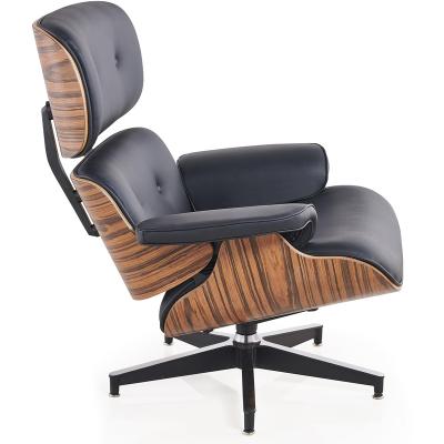 China Swivel Factory Mid Century Luxury Indoor Swivel Lounge Chair Leather Armchair Lounge for sale