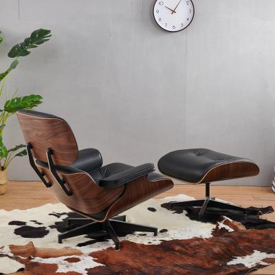 China Modern High End Luxury Indoor Swivel Lounge Chair Leather Armchair Lounge for sale