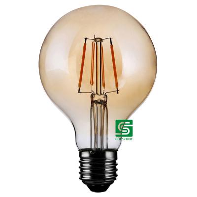 China New Arrival G80 Residential Global Lamp 8 Watt Filament LED E27 Clear Glass Edison Lighting Lamp for sale